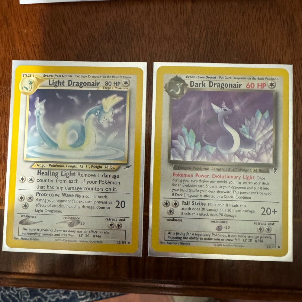 Light and Dark Dragonair Pokémon Cards